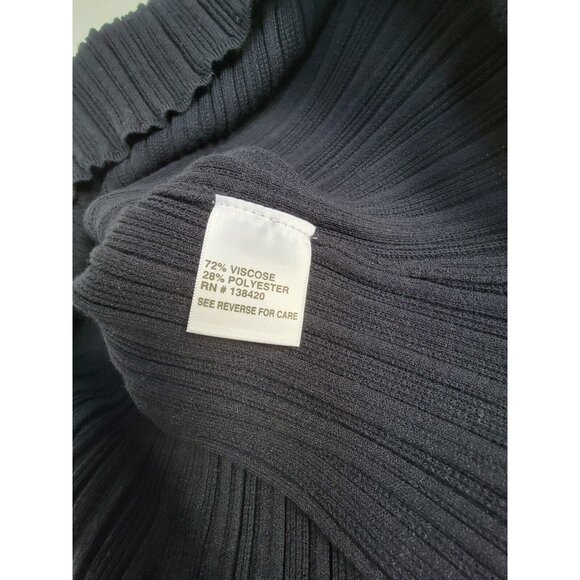 Carlisle Collection Women's Regalis Ribbed Crew Neck Top Black Size Medium NEW - Picture 6 of 10